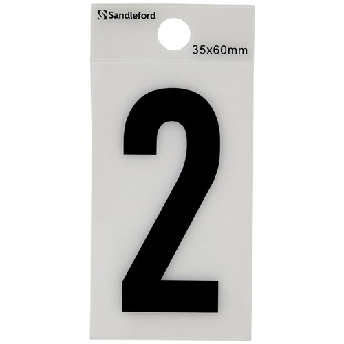 SANDLEFORD SELF ADHESIVE NUMBER H60mm - No.2